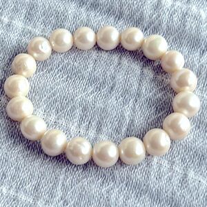 Freshwater  Pearl Stretch Classic Ivory BRACELET 1920s